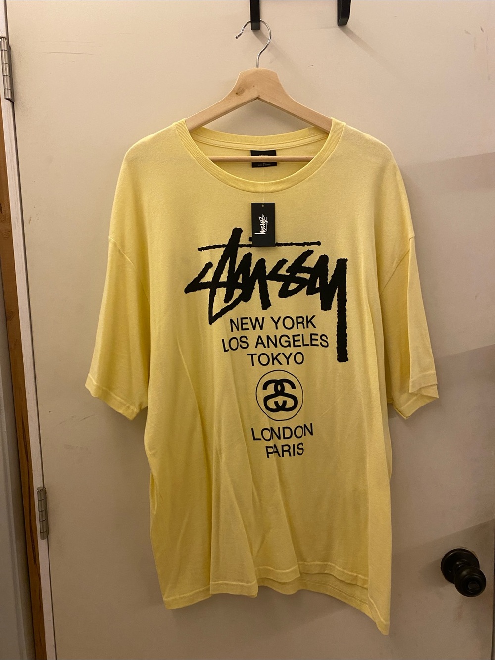 Stussy Yellow Graphic Logo Tee - City Print